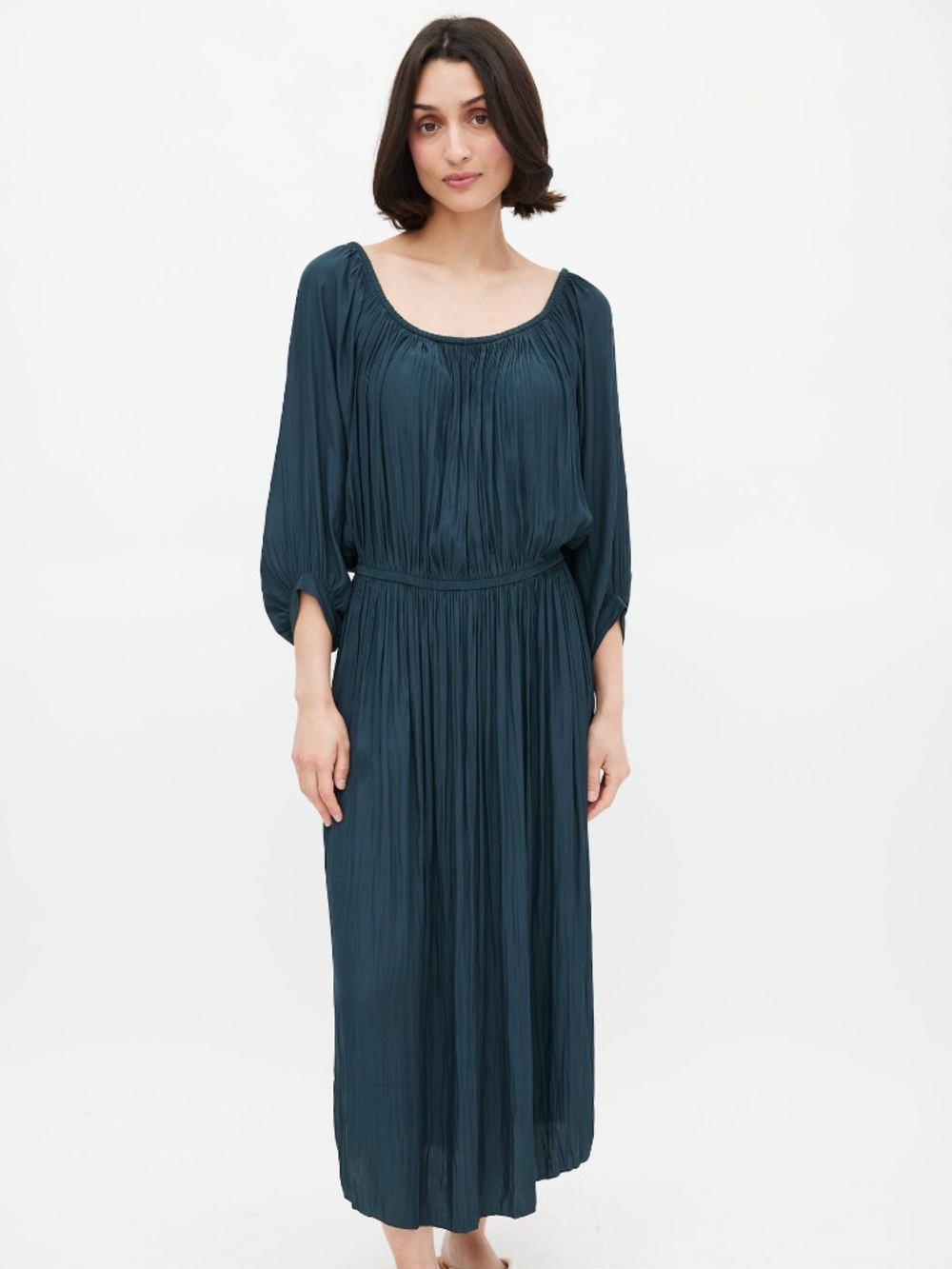 SMYTHE Gypset Navy Blue Midi Dress 3/4-Size M